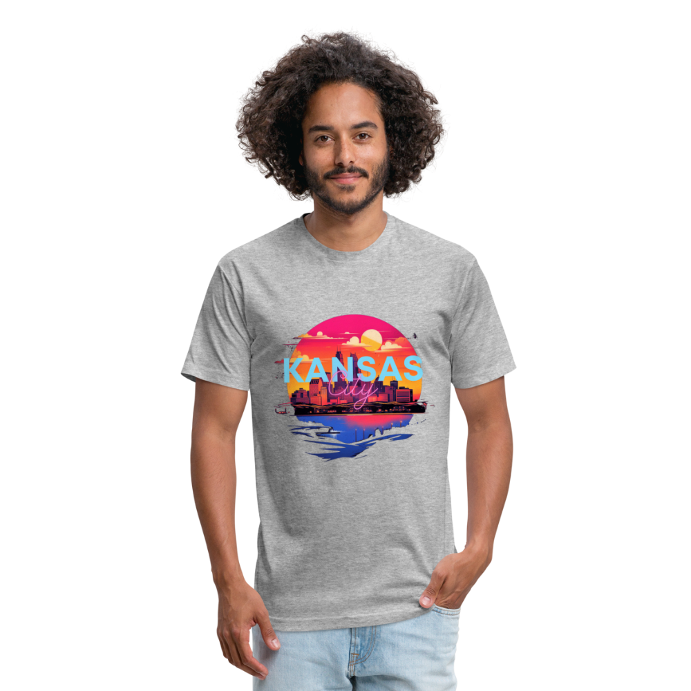 Kansas City Sunset Mirage Tee - heather gray