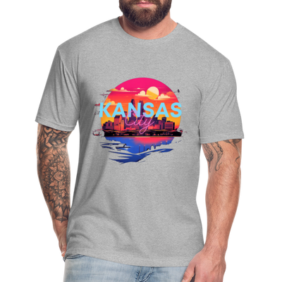 Kansas City Sunset Mirage Tee - heather gray