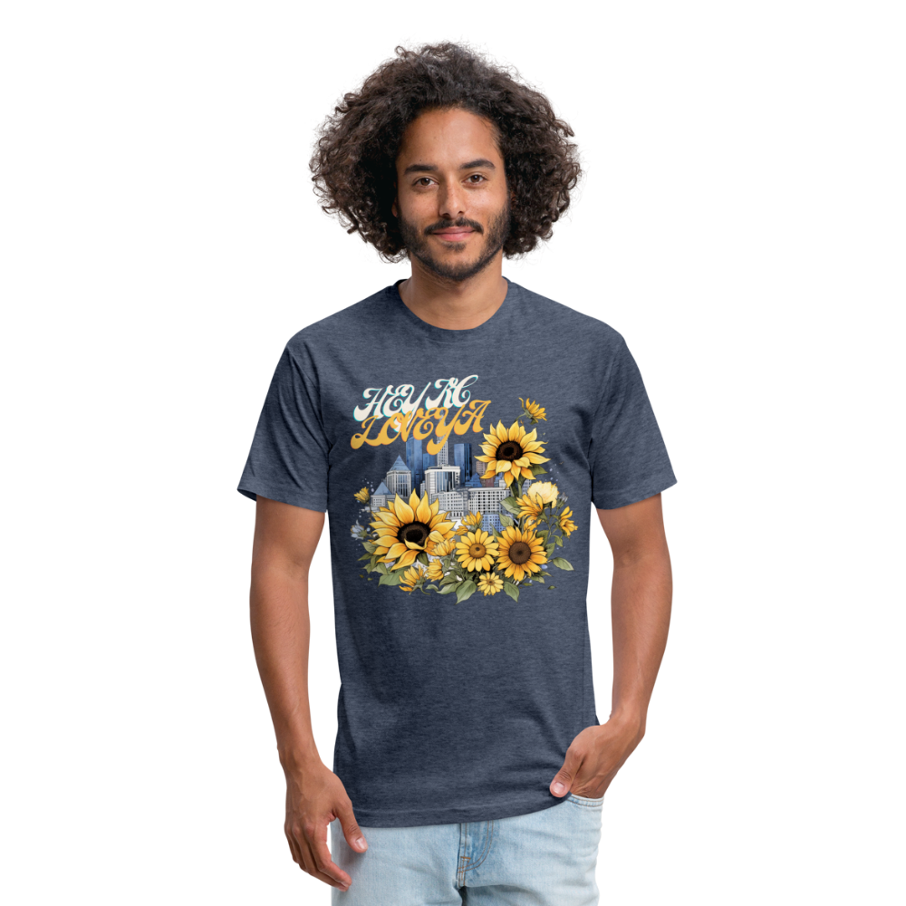 Sunflower City Love - KCLoveYa - heather navy