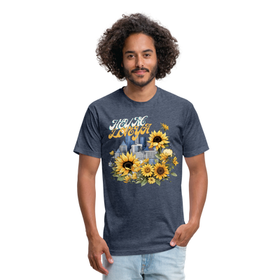 Sunflower City Love - KCLoveYa - heather navy