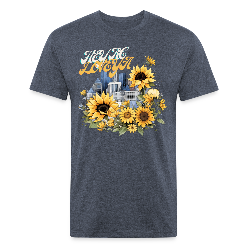 Sunflower City Love - KCLoveYa - heather navy