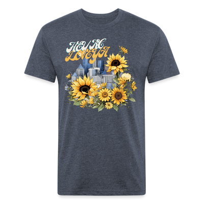 Sunflower City Love - KCLoveYa - heather navy