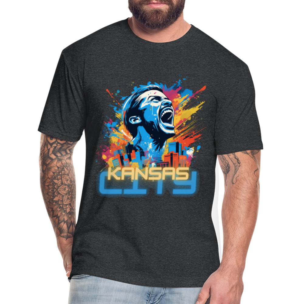 Kansas City Spray Art - Vibrant Logo Tribute - heather black