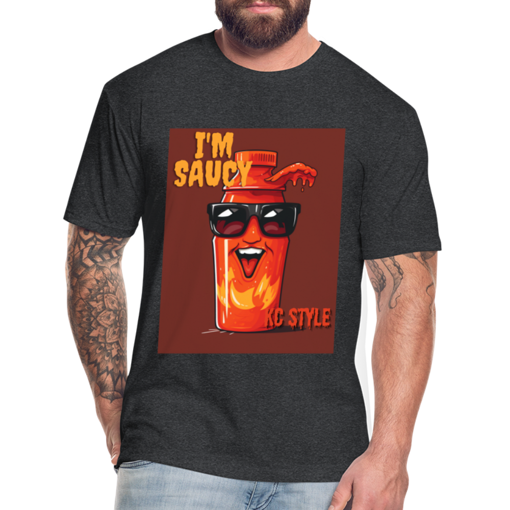 Saucy KC BBQ Boss Tee - heather black