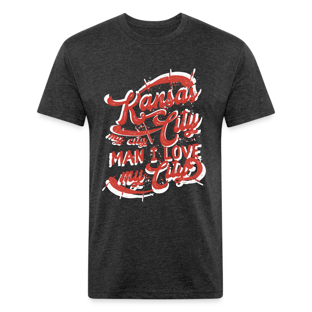 Vintage White/Red "Kansas City My City Man I Love My City" - heather black