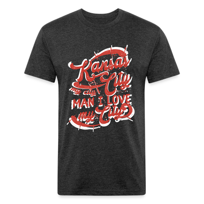 Vintage White/Red "Kansas City My City Man I Love My City" - heather black