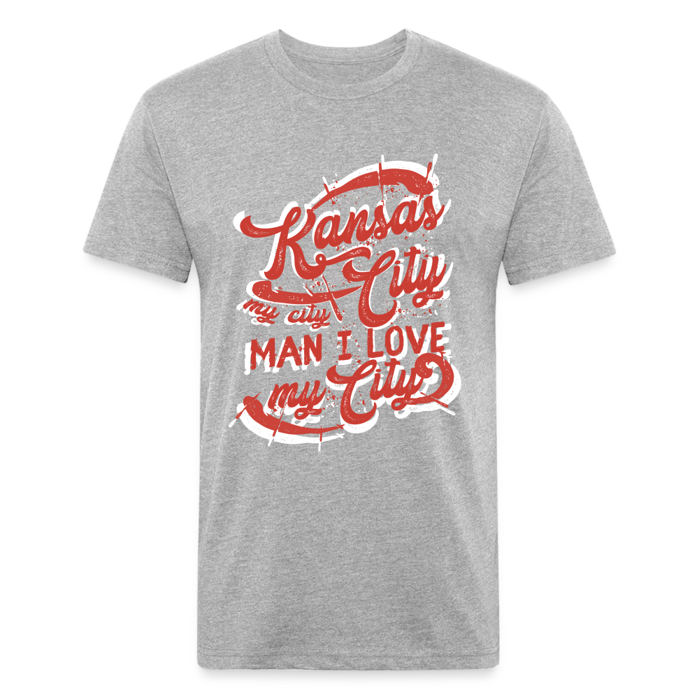 Vintage White/Red "Kansas City My City Man I Love My City" - heather gray