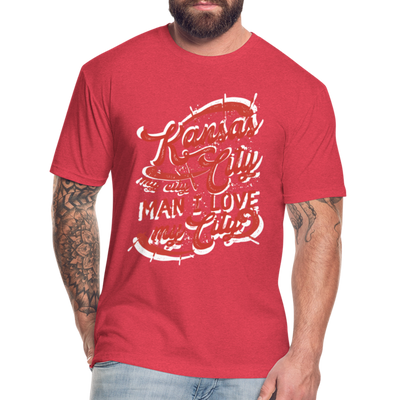 Vintage White/Red "Kansas City My City Man I Love My City" - heather red