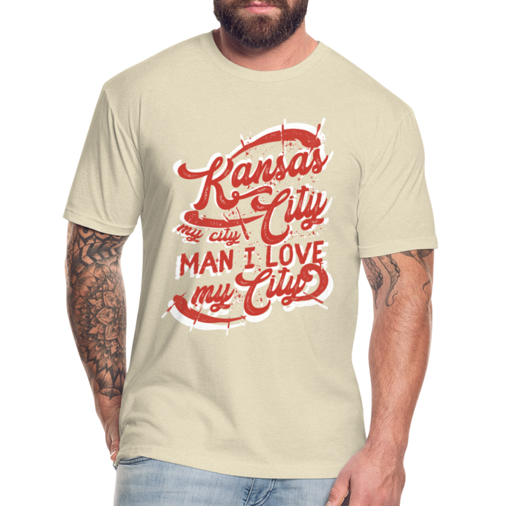 Vintage White/Red "Kansas City My City Man I Love My City" - heather cream