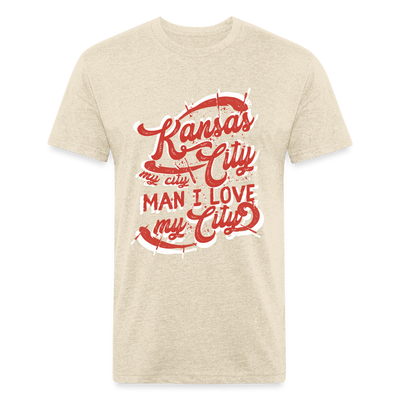 Vintage White/Red "Kansas City My City Man I Love My City" - heather cream