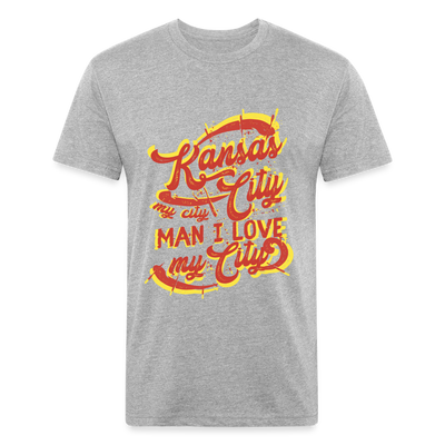 Vintage Yellow/Red "Kansas City My City Man I Love My City" - heather gray