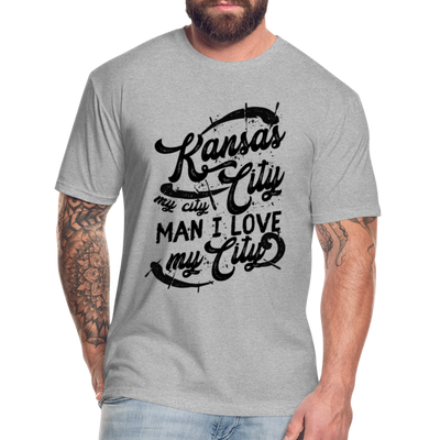 Vintage Black "Kansas City My City Man I Love My City" - heather gray