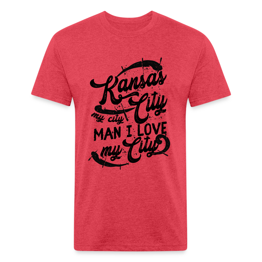 Vintage Black "Kansas City My City Man I Love My City" - heather red