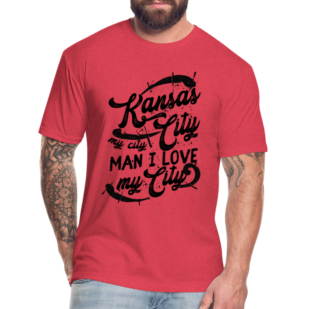 Vintage Black "Kansas City My City Man I Love My City" - heather red