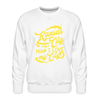 Vintage Signature Yellow Kansas City  Sweatshirt - white