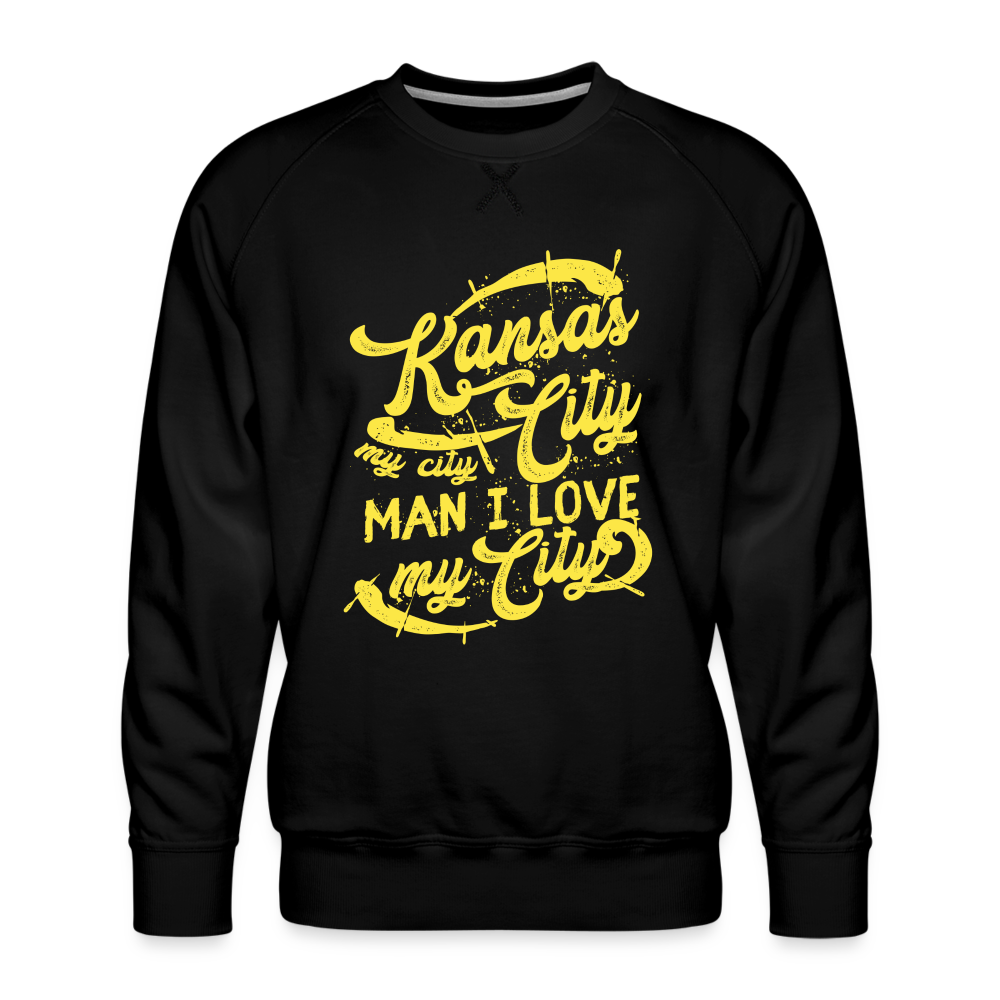 Vintage Signature Yellow Kansas City  Sweatshirt - black