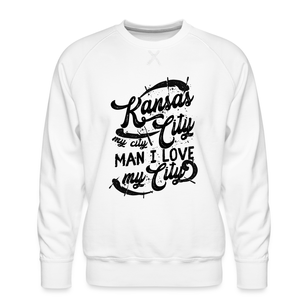 Vintage Signature Black Kansas City Sweatshirt - white